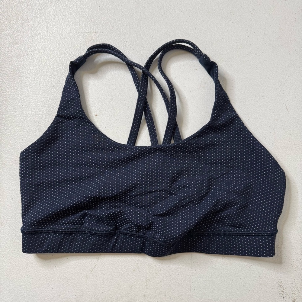 Lululemon Athletica Energy Bra
Pacific Pointe Jacquard True Navy Onyx Blue 10 - Picture 4 of 8